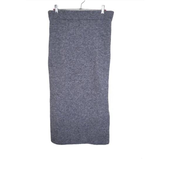NWT Banana Republic Steel Grey Merino Wool Zip Sweater Skirt - Medium - Picture 2 of 8